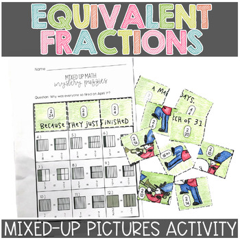 Preview of Equivalent Fractions | Mixed-Up Puzzles | Printable & Digital | Google