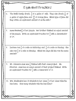 Equivalent Fractions Notes, Practice & Word Problems by Learning With