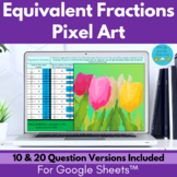 Equivalent Fractions Pixel Art  4th Grade Math Mystery Picture