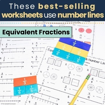 Equivalent Fractions on a Number Line Worksheets | Distance Learning