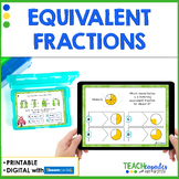 Equivalent Fractions Printable and Digital BOOM Task Cards