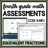 4th Grade Equivalent Fractions Assessment, Practice Quiz, 