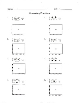 Equivalent Fractions Renaming Fractions Worksheet 4 NF A 2 by Mrs Beaz