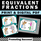 Equivalent Fractions Games Fraction Task Cards Review Prac