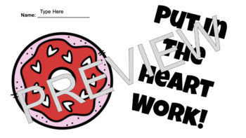 Preview of Equivalent Fractions Review/Practice - "Put In The Heart Work!"