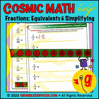 Preview of Equivalent Fractions & Simplifying: Elementary Montessori Math [3.NF.3A 3.NF.3B]
