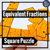 Equivalent Fractions Square Puzzle