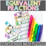 Equivalent Fractions | Start2Finish Puzzles | Printable & Digital