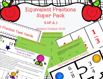 Preview of Equivalent Fractions Super Pack Preview FREEBIE
