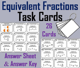 Equivalent Fractions Task Cards Activity 4th 5th 6th 7th Grade