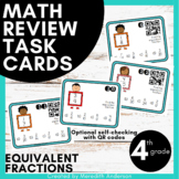 Equivalent Fractions Review and Test Prep Task Cards