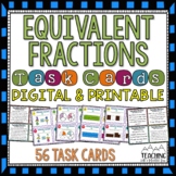 Equivalent Fractions Task Cards | Digital and Printable