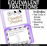 Equivalent Fractions Task Cards | TEKS 3.2d | TEKS 4.3c | 