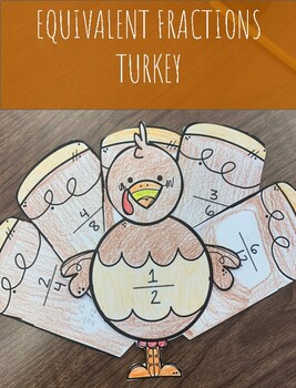 Preview of Equivalent Fractions Thanksgiving Turkey Craftivity