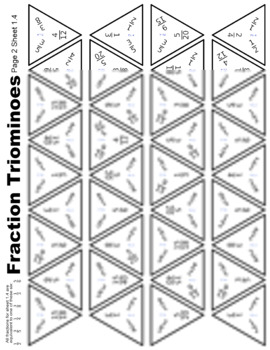 Equivalent Fractions Triominoes v1.4 by Yasmine Haley's Store
