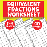 Equivalent Fractions Worksheet - Numerator and Denominator