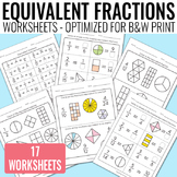 Equivalent Fractions Worksheets - Fractions Unit