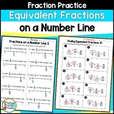 Equivalent Fractions on a Number Line Extra Practice Worksheets