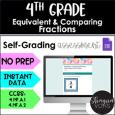 Equivalent Fractions and Comparing Fractions Quiz for Goog