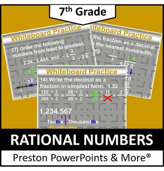 Preview of (7th) Rational Numbers in a PowerPoint Presentation