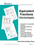 Equivalent Fractions Worksheets (sample)