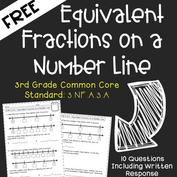 Preview of Free Equivalent Fractions on a Number Line