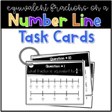 Equivalent Fractions on a Number Line Task Cards