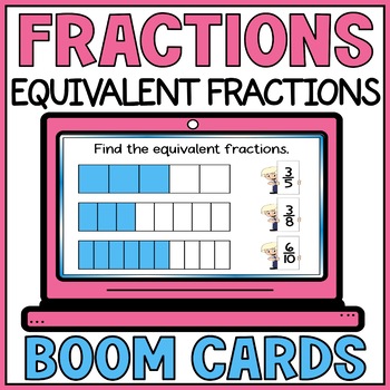 Preview of Equivalent Fractions with Fraction Bars - Equivalence Fraction Visual Models