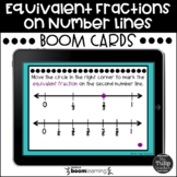 Equivalent Fractions with Number Lines Boom Cards™ - Digit