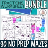 Fractions No Prep Worksheets Equivalent Identifying and Im
