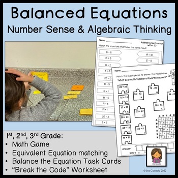 Preview of Equivalent Number Sentence Activities Making Balanced Equations 2nd Grade