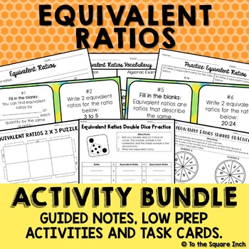 Preview of Equivalent Ratios Activity Bundle 