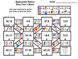 Equivalent Ratios Activity: New Year's Math Maze