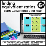 Equivalent Ratios Digital Math Activity | 6th Grade Math G