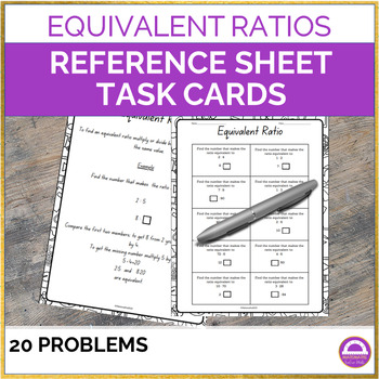 Preview of Equivalent Ratios Reference Sheet and Activity