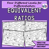 Equivalent Ratios Using Models Maze Four Levels TEKS 6.4B 6.4E