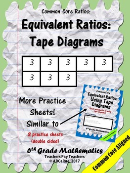 Preview of Equivalent Ratios: Using Tape Diagrams Practice