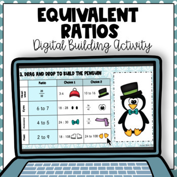 Preview of Equivalent Ratios Winter Theme Google Slide Activity | Distance Learning