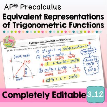 Preview of Equivalent Representations of Trigonometric Functions  (Unit 3 AP Precalculus)