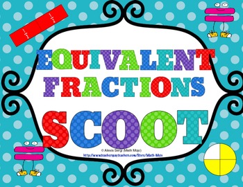 Preview of Equivalent Fractions Scoot