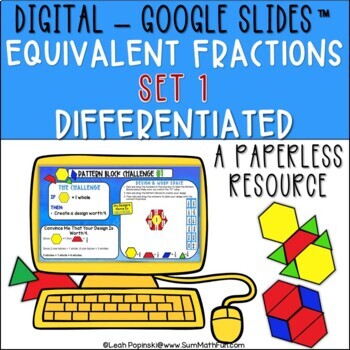 Preview of Equivalent Fractions, Comparing, Add, Subtract- Set 1 -Digital
