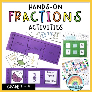 Preview of Equivalent fractions | Fractions on a number line | Fractions Grade 3