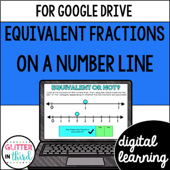 Preview of Equivalent fractions on a number line Activities for Google Classroom