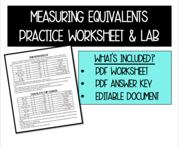 Preview of Equivalents Practice and Lab