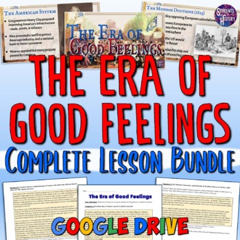 Preview of Era of Good Feelings Lesson Plan Bundle