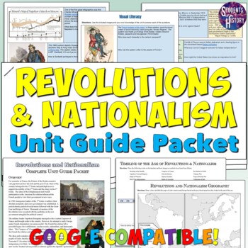 Preview of Era of Revolutions and Nationalism Study Guide and Unit Packet