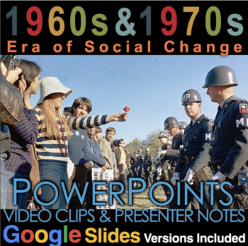 Preview of Era of Social Change(1960s-1970s) PowerPoints / Google Slides + Guided Notes