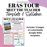 Eras Tour "Meet the Teacher" Template & Syllabus (Google Slides)
