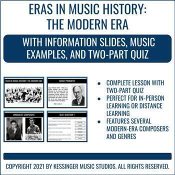 Preview of Eras in Music History: The Modern Era - Lesson, Music Examples, and Quiz