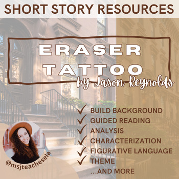 Preview of Eraser Tattoo by Jason Reynolds Workbook